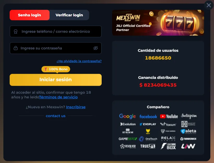 Casino Mexswin login